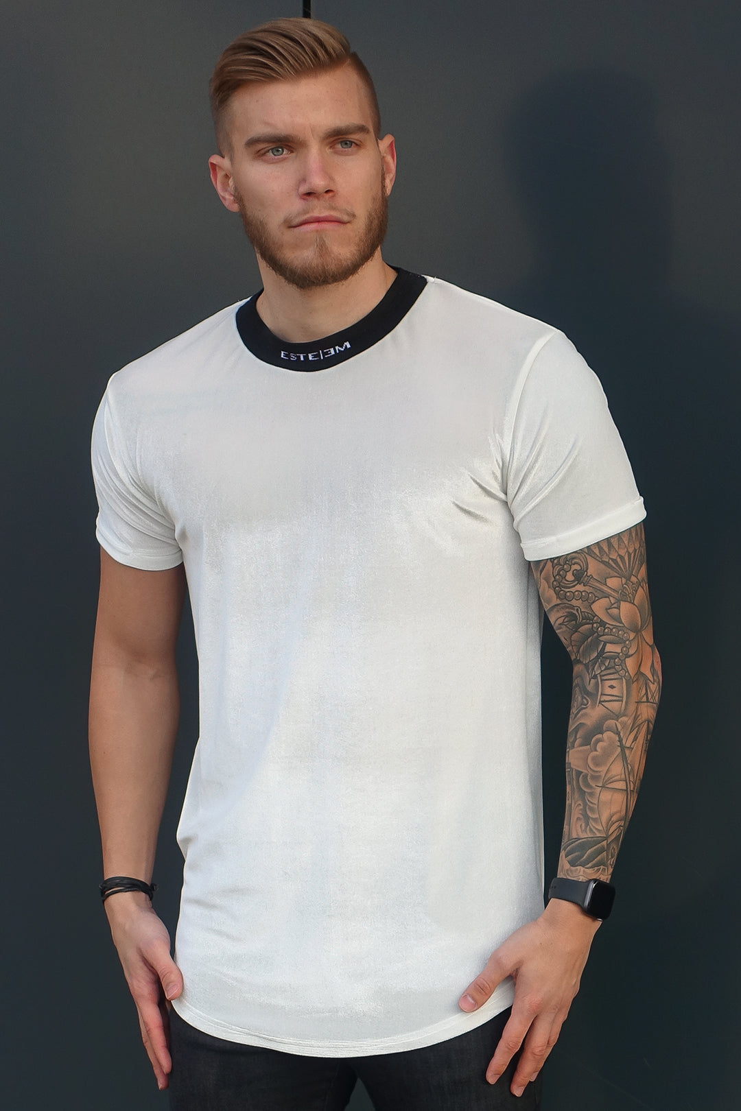 ECRU VELOUR TEE