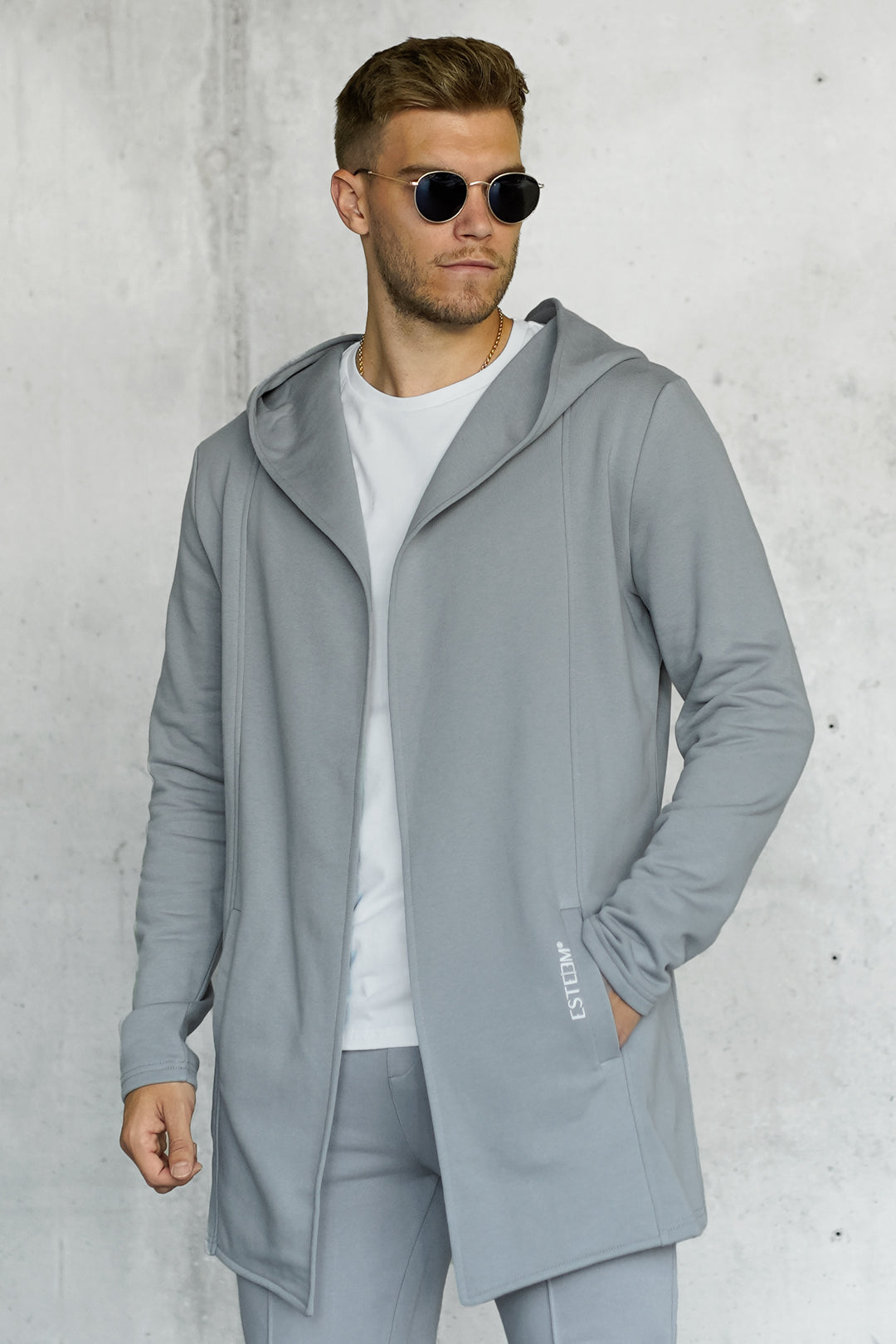 GREY DISCREET CARDIGAN