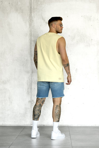 LIGHTYELLOW BASIC OVERSIZED TANK TEE