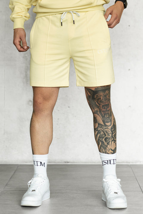 LIGHTYELLOW BASIC SWEATSHORTS