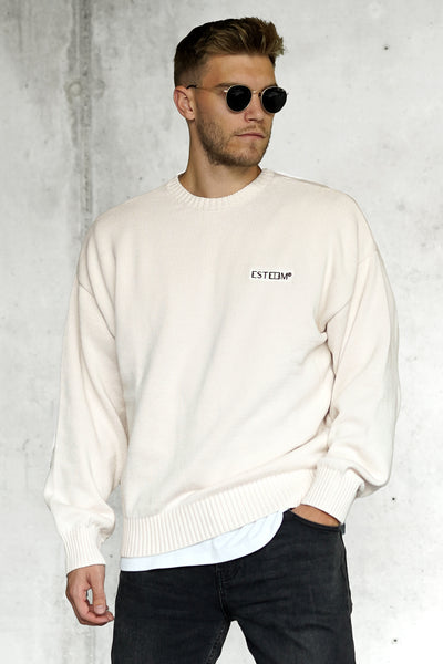 OFFWHITE OVERSIZED KNIT SWEATER