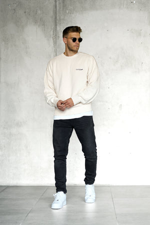 OFFWHITE OVERSIZED KNIT SWEATER