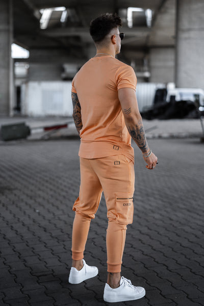 PEACH CARGO SWEATPANTS