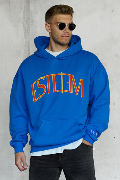 ROYALBLUE RED CURVE OVERSIZED HOODIE