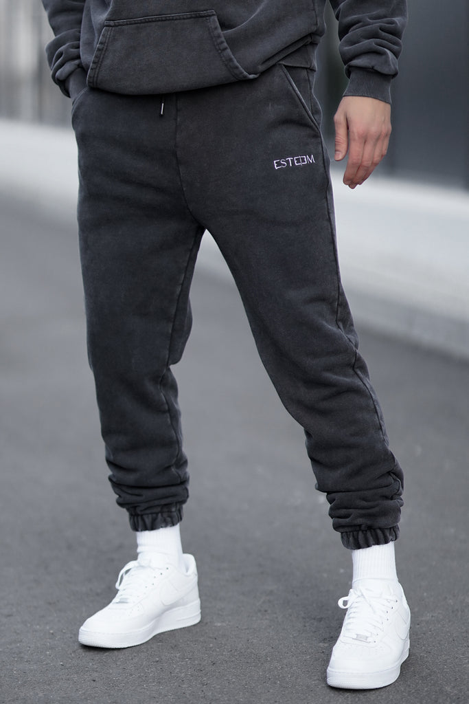 Washed grey online joggers