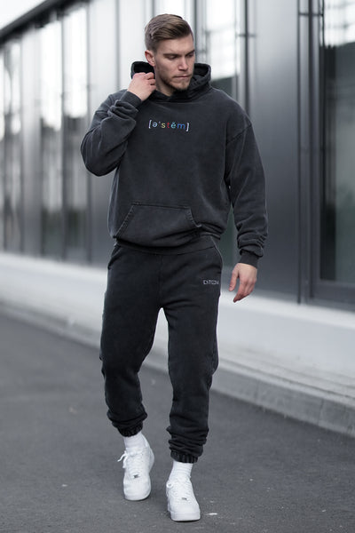 WASHED GREY BASIC JOGGER