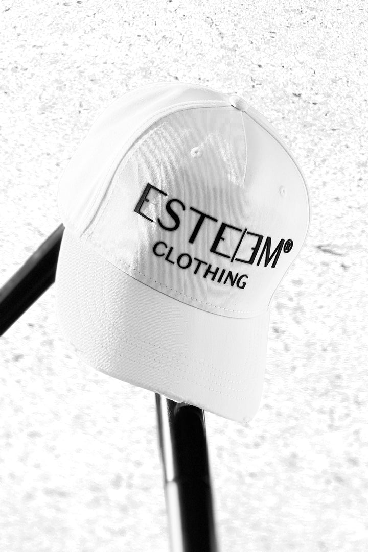 WHITE "ESTEEM CLOTHING" BASECAP